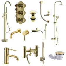 Brushed Brass Modern Round