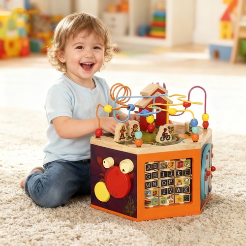 Wooden activity cube in - cube,, 1