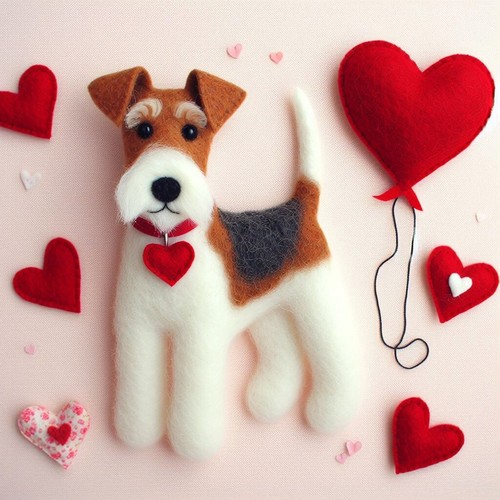 Luxury fox terrier - terrier, birthday