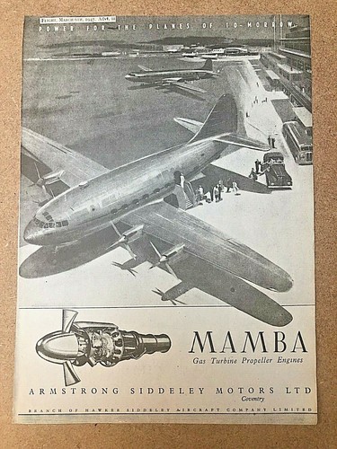 1947 aircraft advert mamba gas - mamba,