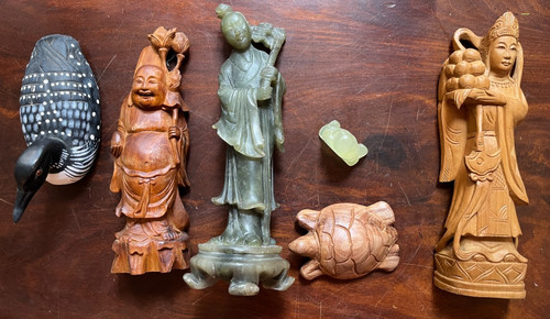 Wood marble stone soapstone - wood,