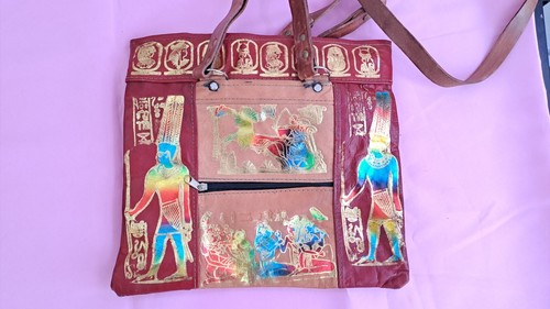 Vintage red gold embossed real - red,