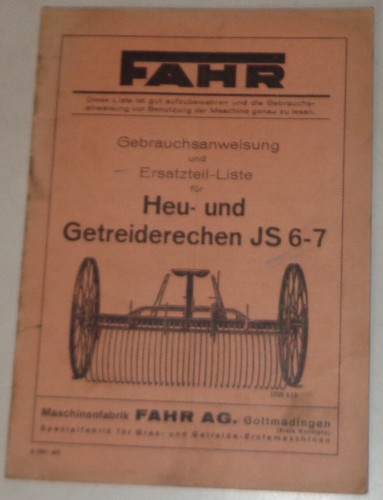 Operating instructions parts - instructions,