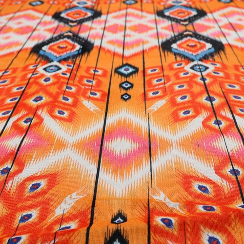 Orange tribal upholstery - tribal,