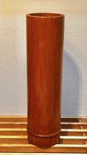 Natural bamboo vase tall - bamboo, 12”