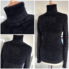 Eyelash Knit High Neck Jumper