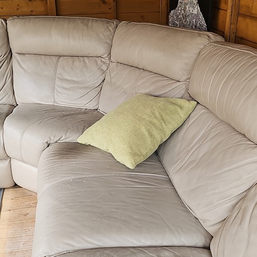 Leather corner sofa recliner - leather,