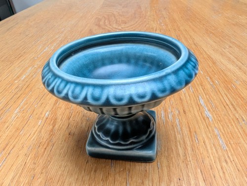 Turquoise vintage urn vase - , by