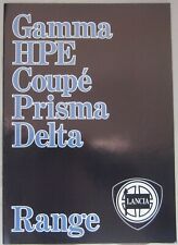 1983 Lancia Range Gamma, HPE, Couep, Prisma & Delta Brochure