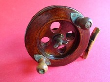 VINTAGE EARLY 1900'S 4 1/2" ALLCOCK WOODEN SCARBOROUGH PATTERN SEA FISHING REEL