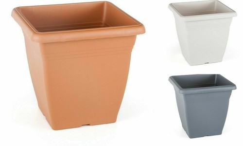 Plastic square planter flower - plastic,