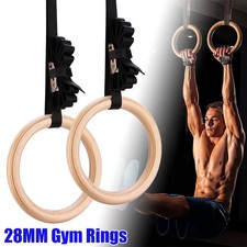 1 Pair Wooden Gymnastic Rings
