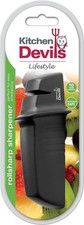 Kitchen Devils Rollsharp Knife Sharpener Ceramic Wheel Safe Grip Handle