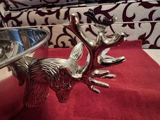 Kenneth Turner Large Punch Bowl/Centre Piece with Stags Figural Head Handles