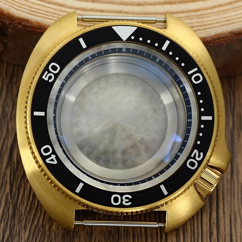 44mm dive watch case - watch, gold