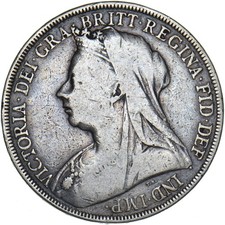 1896 LX Crown - Victoria British Silver Coin