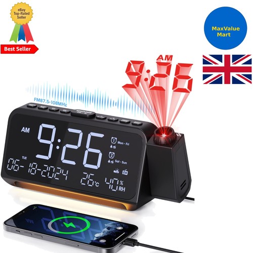 Led projection alarm clock - led,