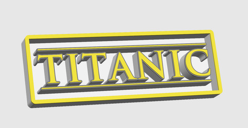 Titanic printed movie - titanic, 3d