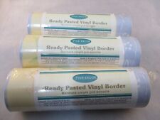 3 Rolls of Fine-Decor Ready Pasted Vinyl Wallpaper Border  No B1547 - Vintage