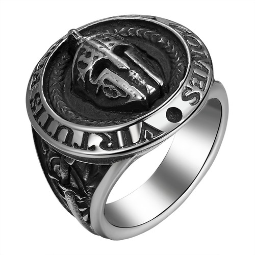 Men spartan mask - mask, ring