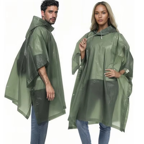 Waterproof folding rain poncho - folding,