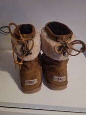 UGG Kids Boots Size Uk 3 Squirrel Charm Brown Suede