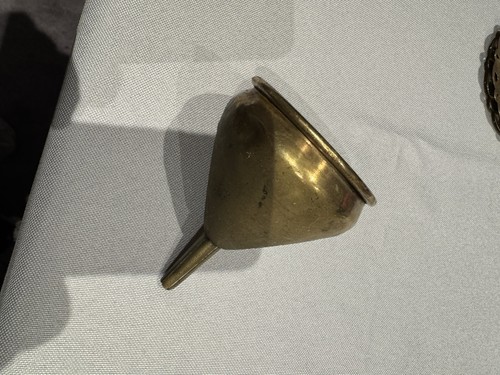 Vintage antique brass funnel - brass,