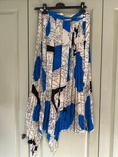 Zara wrap pleated handekerchief hem midi skirt, Size 8/10.