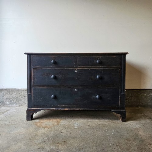 Large antique english ebonized - english,
