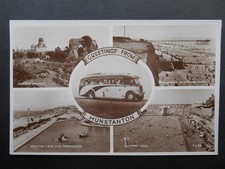 Greetings from HUNSTANTON Norfolk RP 1955 Old Bus Pier Bathing Pool Boating Lake