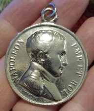 1815 Napoleon surrender to British HBMS ship 40mm pendant MEDAL Mudie