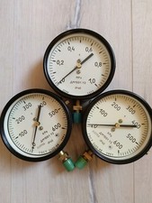 3 Pcs. Vintage Pressure Gauges