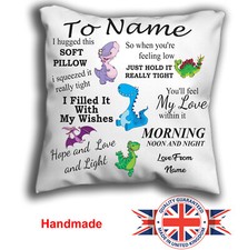 Personalised Dinosaur Cushion Cuddle Dinosaur Pillow Cushion