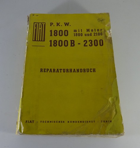 Workshop manual fiat 1800 - fiat, 1.8