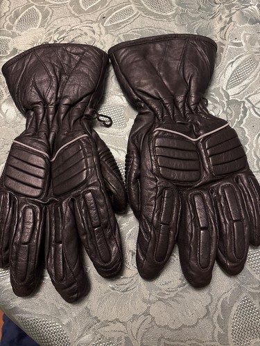 Mens black leather motorcycle - black,