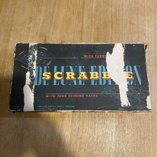  Spears Vintage 1950's Scrabble Board Game De Luxe Edition with Turntable  
