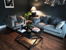 Dwell Lugano Couch/Sofa 3 Seater Plus Armchair Good Condition Collection OnlyUK