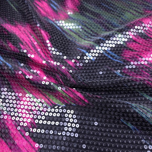 Clear sequin fabric - clear,