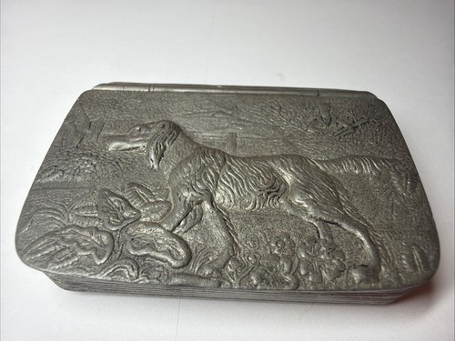 Pewter snuff box snuffbox pill - box,