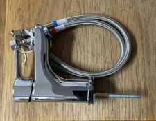 Chrome Cloakroom Basin Mixer Tap with Flexi Tails