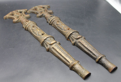 Pair antique cast iron - pair,