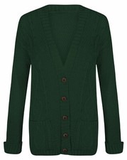 Women Cardigan Grandad Button