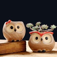 2Pcs Mini Owl Ceramic