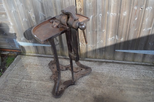 Vintage blacksmiths leg vice - blacksmiths,