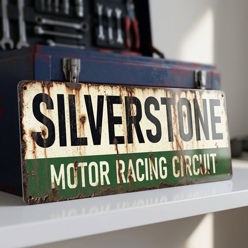 Silverstone circuit metal sign - silverstone,