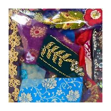 Fancy Opulent Sari Craft Fabric Snippets | 25 Boho Junk Journal Embellishments