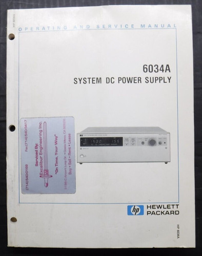Hewlett packard 6034a - hewlett, system