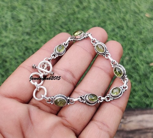 Peridot bracelet solid - peridot,
