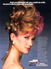 CLAIROL magazine AD #023 RARE 1988 PRETTY BLONDE Heated Rollers Out of Print