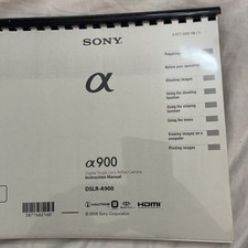 2008 SONY Alpha A900 Bound
